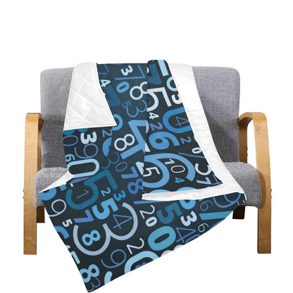Number Pattern Print Design A02 Premium Quilt