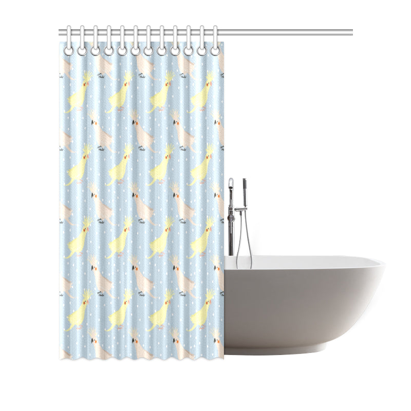 Cockatiel Pattern Print Design 03 Shower Curtain