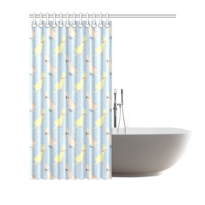 Cockatiel Pattern Print Design 03 Shower Curtain