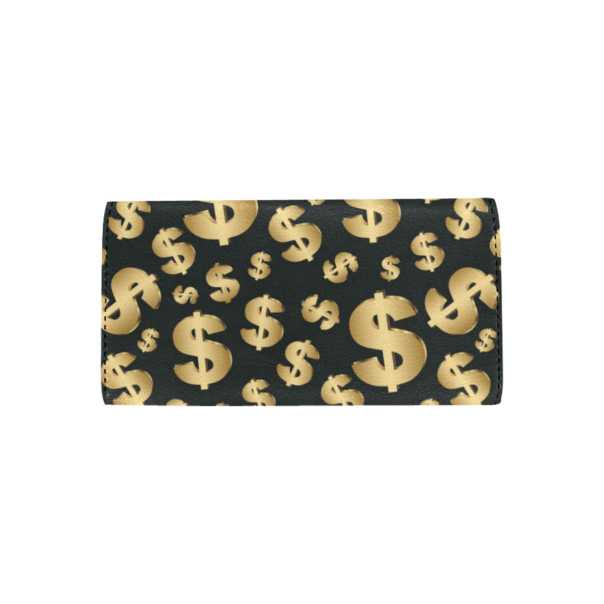 Dollar Pattern Print Design DO04 Women's Trifold Wallet