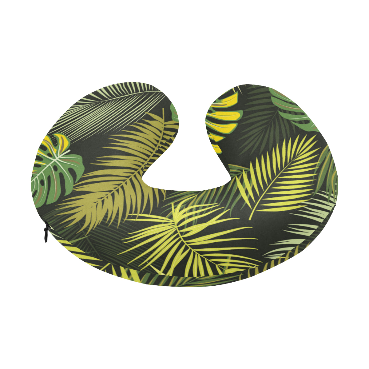 Palm Leaf Pattern Print Design A05 U-Shaped Travel Neck Pillow
