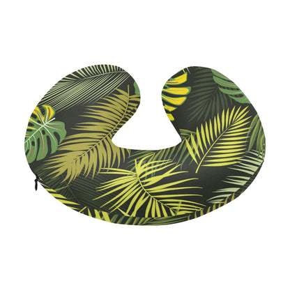 Palm Leaf Pattern Print Design A05 U-Shaped Travel Neck Pillow