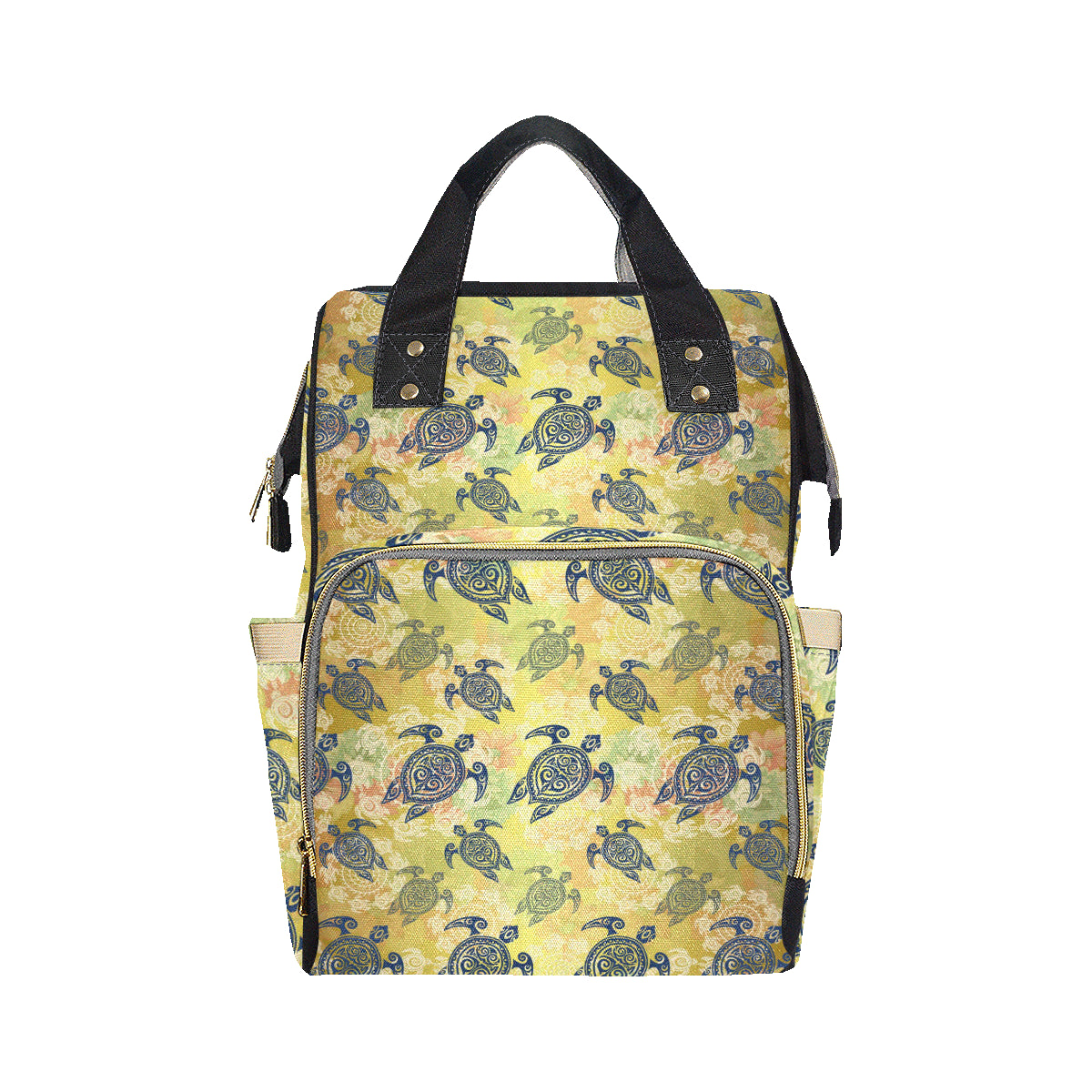 Hawaiian Turtle Tribal Design Print Diaper Bag Backpack