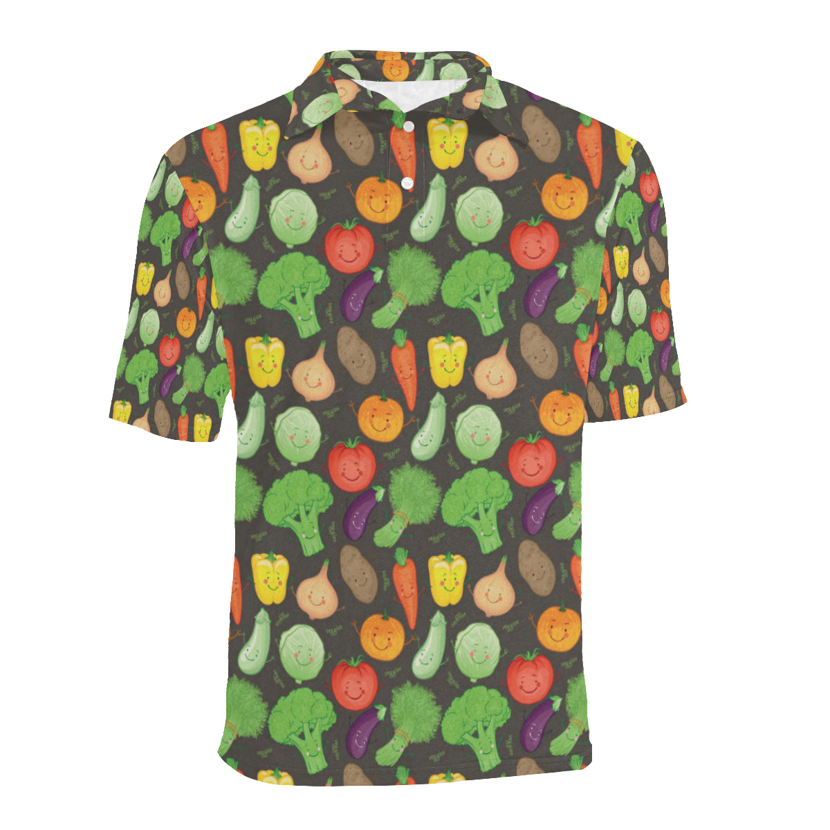 Vegan Funny Themed Design Print Men Polo Shirt