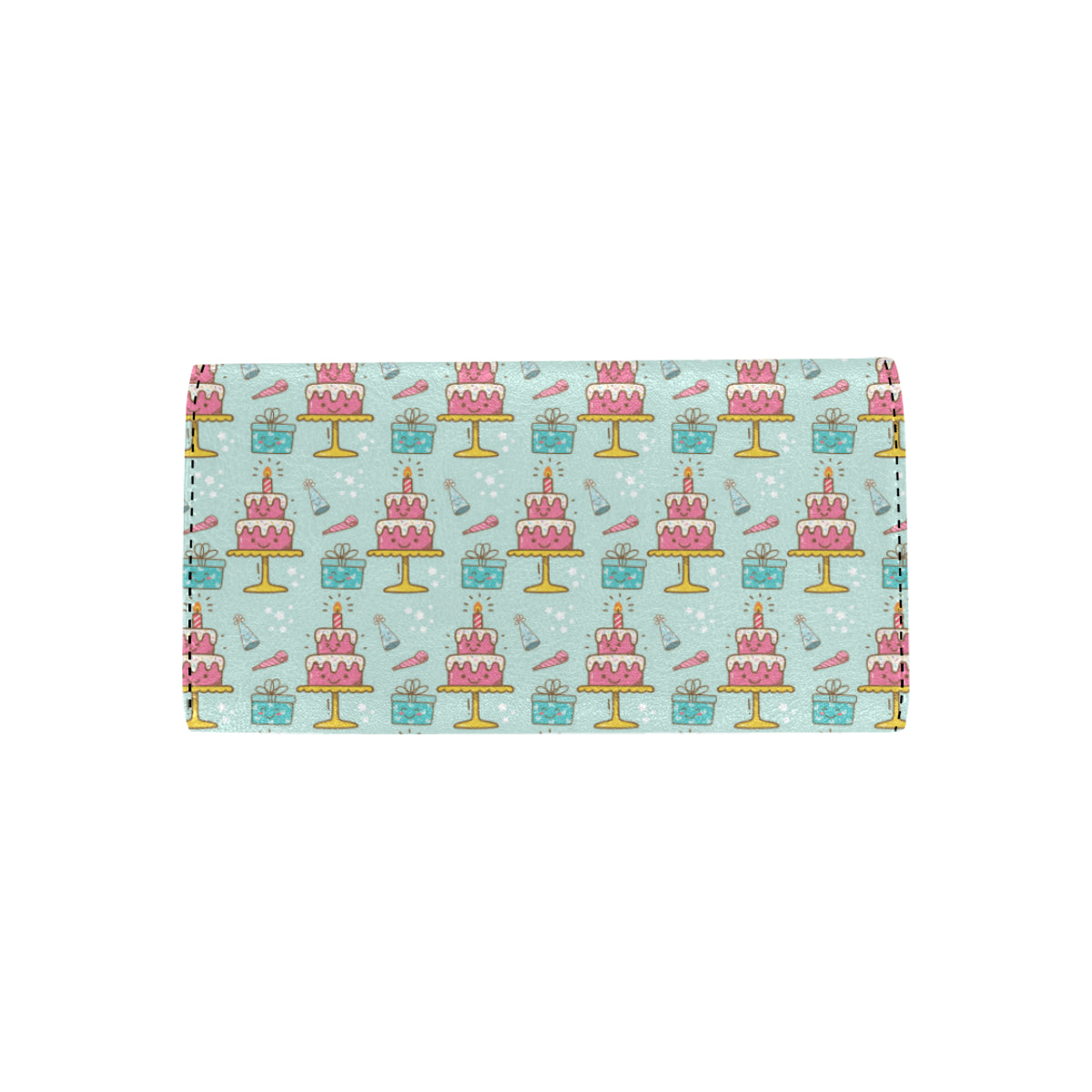 Cake Pattern Print Design 06 Women's Trifold Wallet
