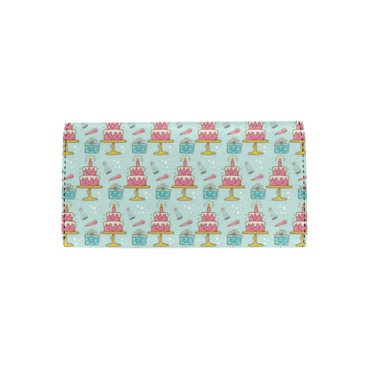 Cake Pattern Print Design 06 Women's Trifold Wallet