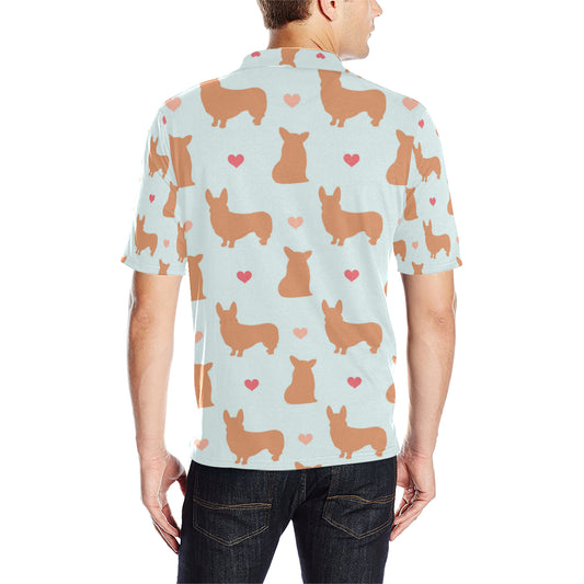 Pembroke Welsh Corgis Pattern Print Design A01 Men Polo Shirt