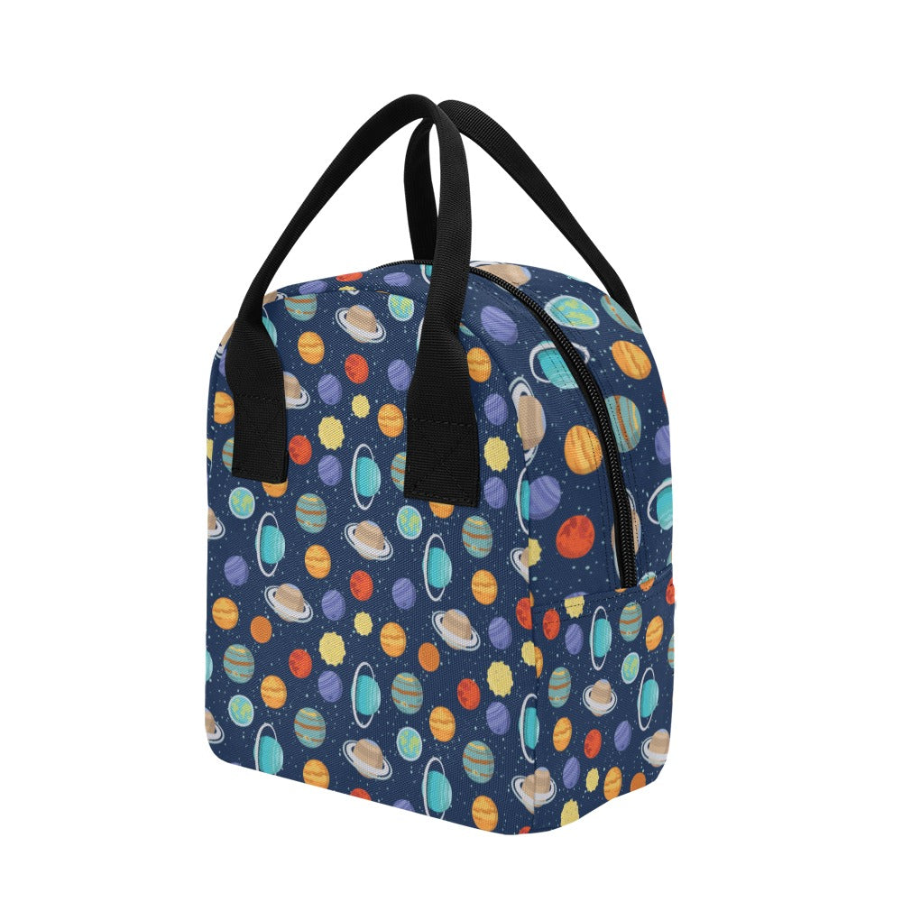 Planet With Star Print Design LKS303 Insulated Lunch Bag