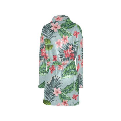 Plumeria Pattern Print Design PM027 Women's Fleece Robe