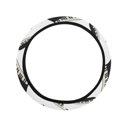 Piano Print Design LKS405 Steering Wheel Cover with Elastic Edge