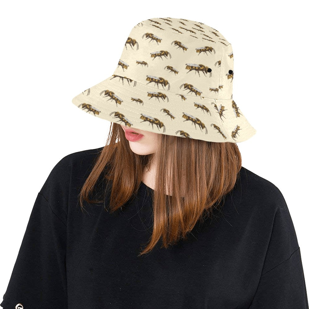 Bee Print Design LKS306 Unisex Bucket Hat
