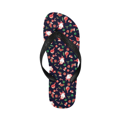 Santa Christmas Themed Print Design LKS304 Flip Flops
