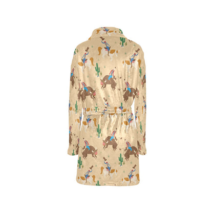 Rodeo Pattern Print Design A02 Women's Fleece Robe