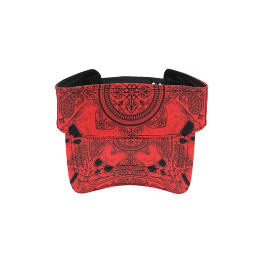 Bandana Red Print Design LKS304 Unisex Sun Visor