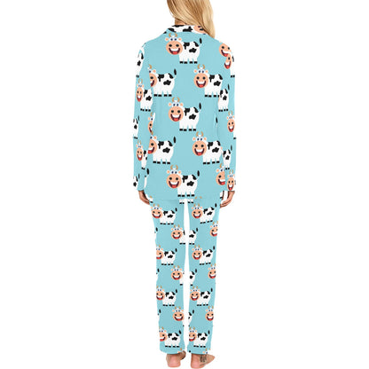 Cattle Cute Pattern Print Design 01 Women's Long Pajama Set