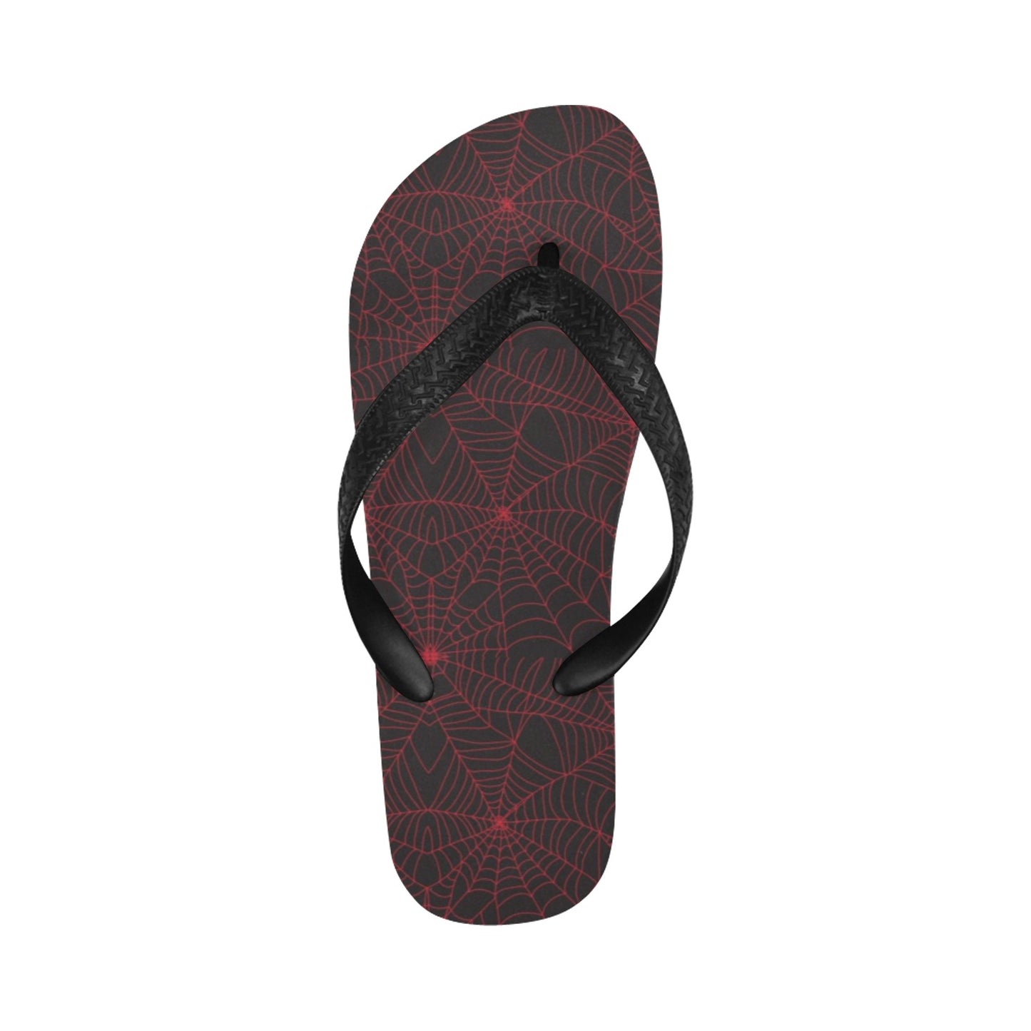 Spider Web Red Print Design LKS302 Flip Flops