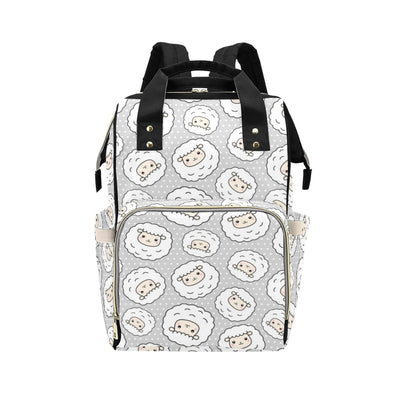 Sheep Print Design LKS401 Diaper Bag Backpack