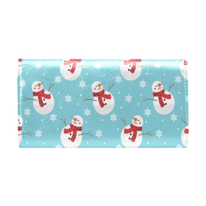 Snowman Print Design LKS304 Women's Trifold Wallet