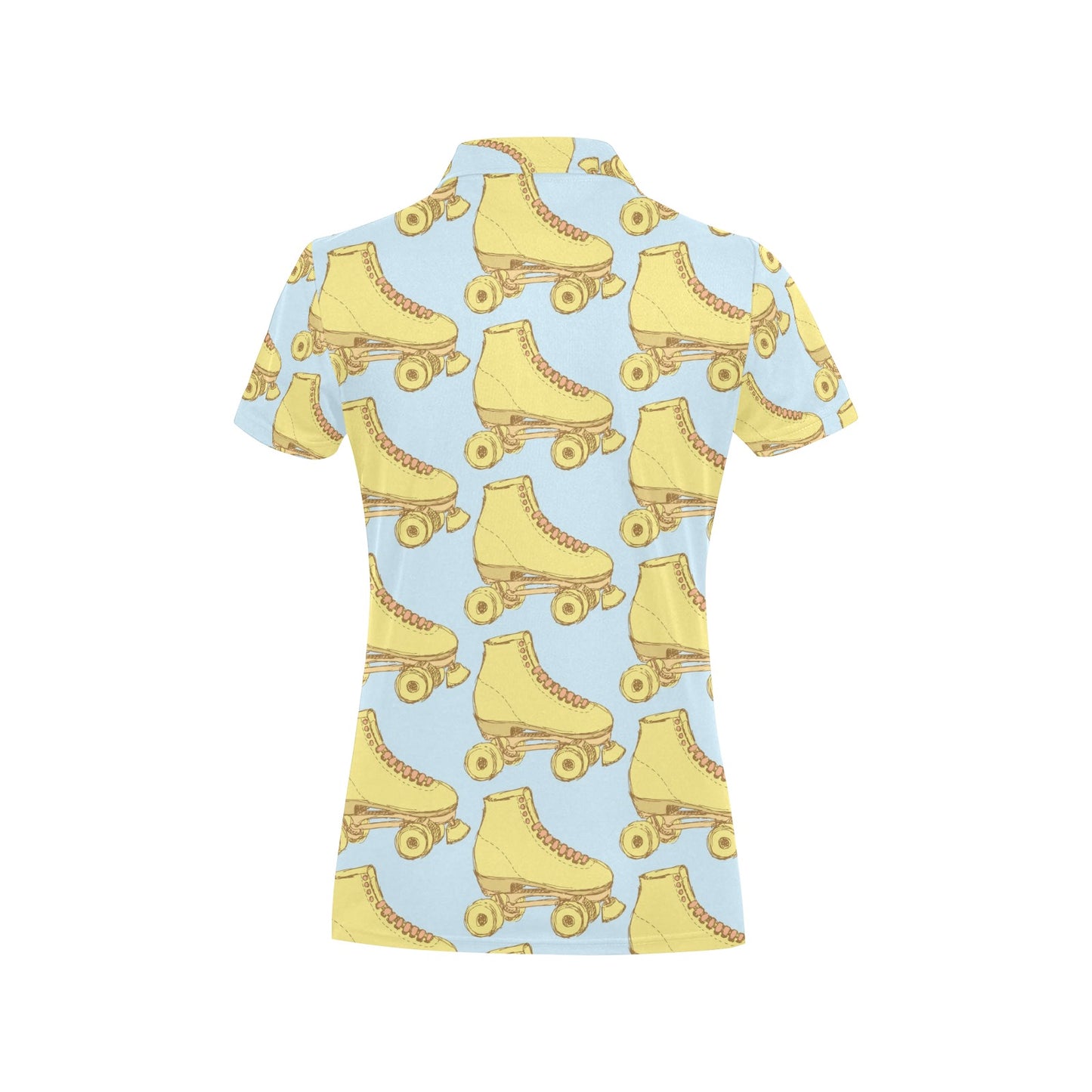 Roller skate Pattern Print Design A03 Women's Polo Shirt