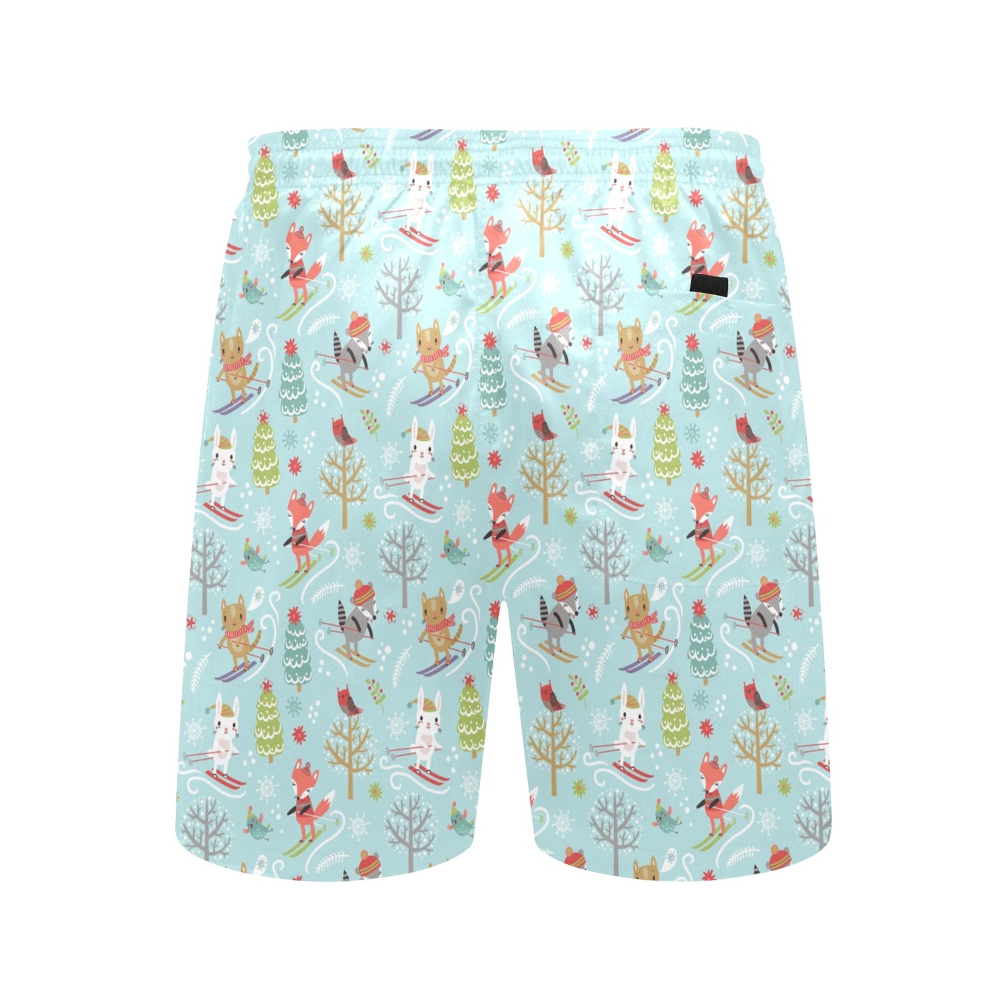 Ski Fox Cute Print Design LKS303 Men's Swim Trunks Beach Shorts