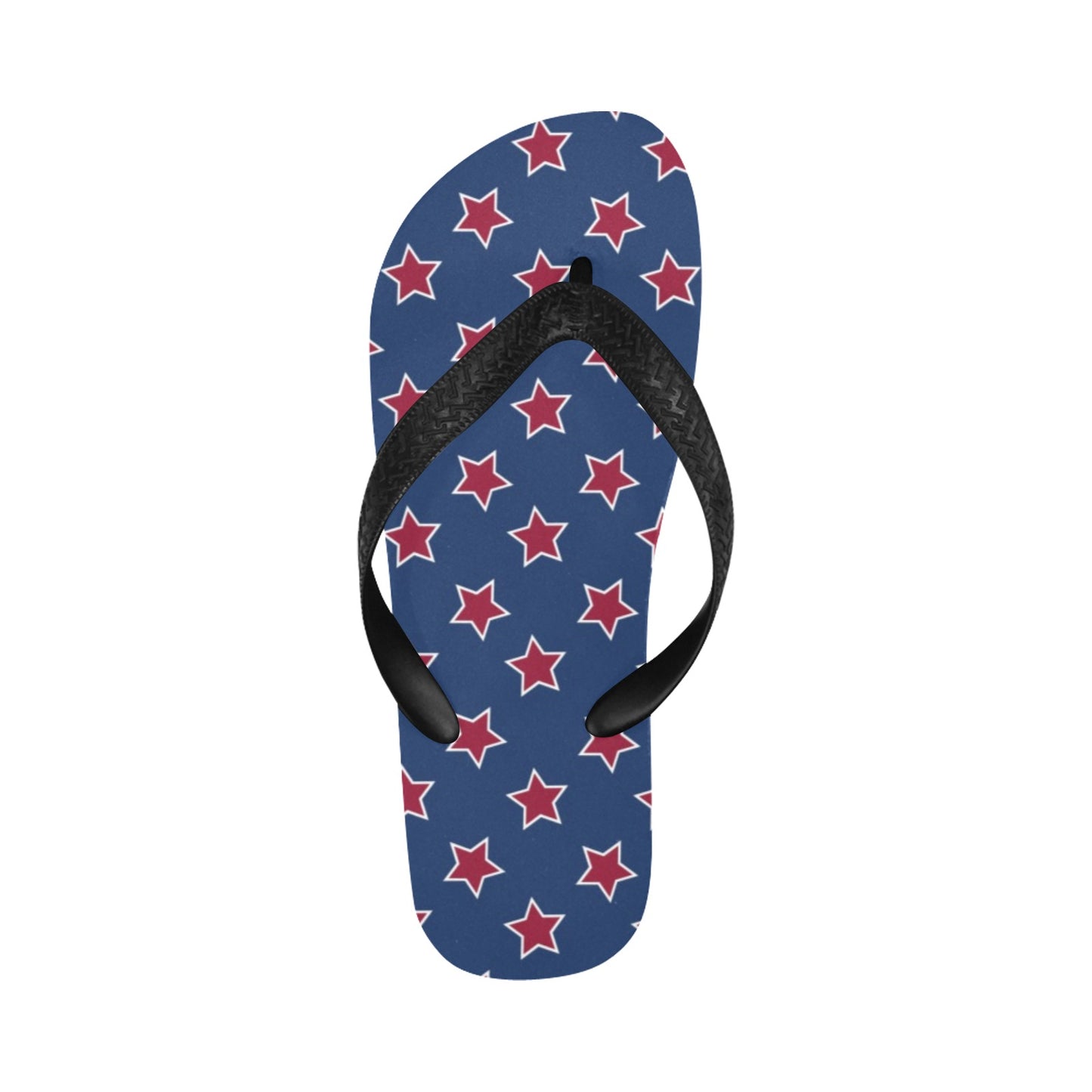 Star Red Blue Print Design LKS301 Flip Flops