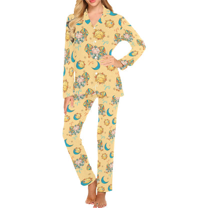 Aries Zodiac Pattern Print Design 03 Women's Long Pajama Set