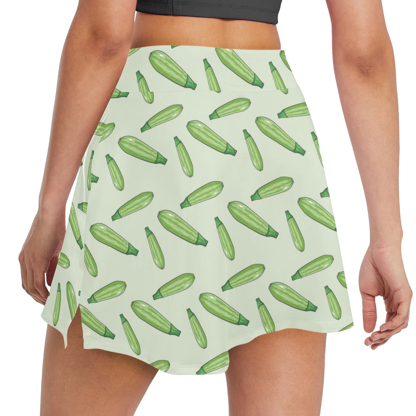 Zucchini Print Design LKS302 17" Golf & Pickleball Skort with Pockets