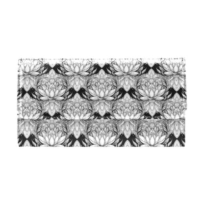 Lotus Mandala Print Pattern Women's Trifold Wallet