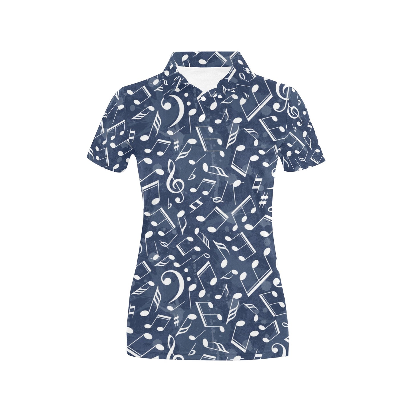 Music note Pattern Print Design A02 Women's Polo Shirt