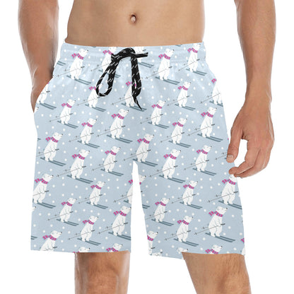 Ski Print Design LKS307 Men's Swim Trunks Beach Shorts