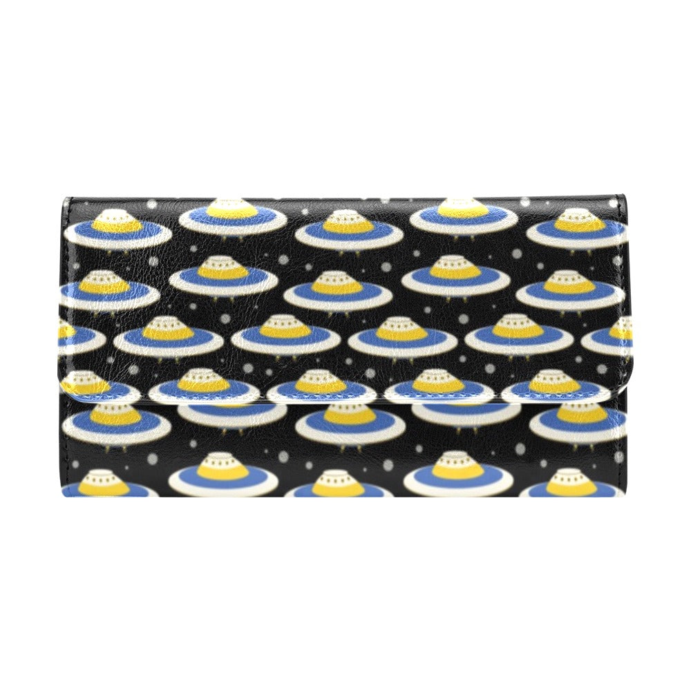UFO Print Design LKS303 Women's Trifold Wallet