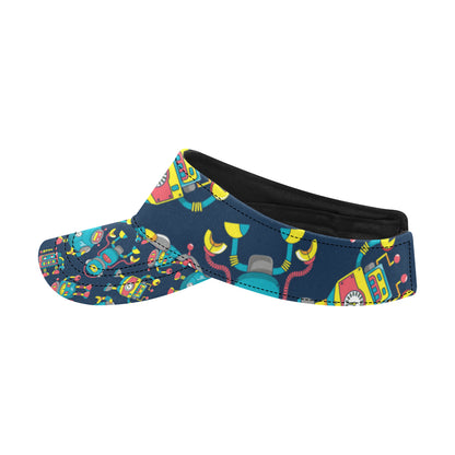 Robot Pattern Print Design A05 Unisex Sun Visor