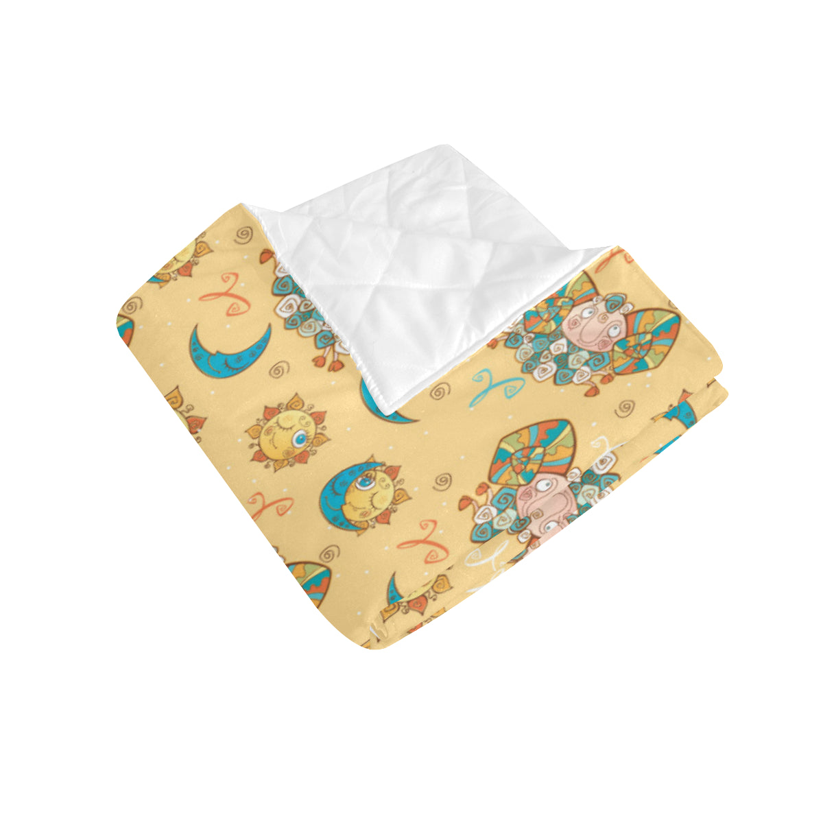 Aries Zodiac Pattern Print Design 03 Premium Quilt
