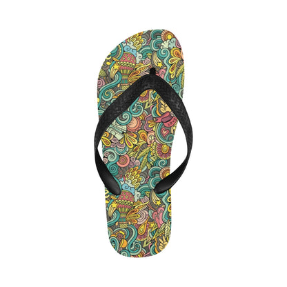 Hippie Print Design LKS302 Flip Flops