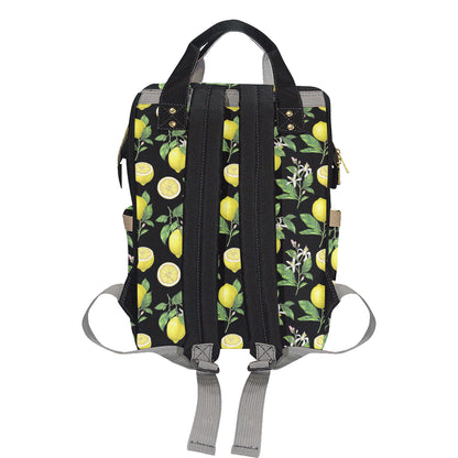 Lemon Pattern Print Design LM02 Diaper Bag Backpack