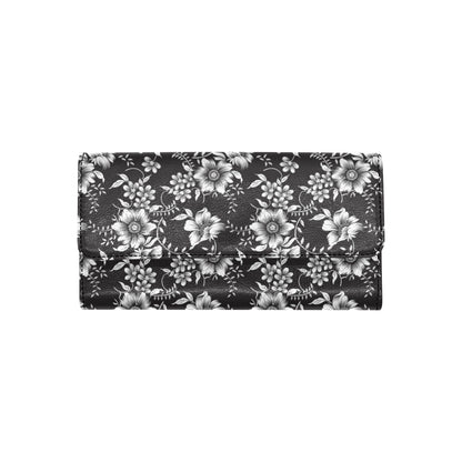 Gerberas Pattern Print Design GB02 Women's Trifold Wallet