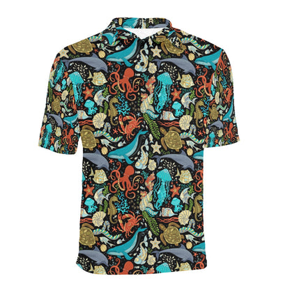 Underwater Animal Print Design LKS301 Men Polo Shirt