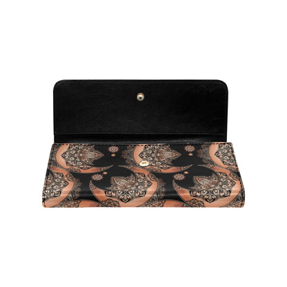 Sun Moon Mandala Women's Trifold Wallet