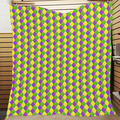 Mardi Gras Pattern Print Design 01 Premium Quilt