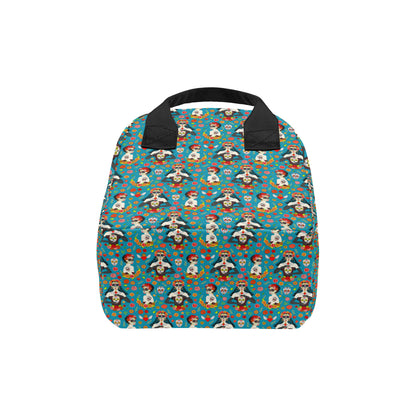 Day of the Dead Old School Girl Design Insulated Lunch Bag