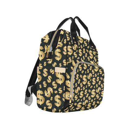 Dollar Pattern Print Design DO04 Diaper Bag Backpack
