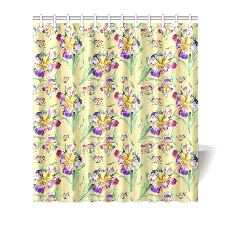 Iris Pattern Print Design IR06 Shower Curtain