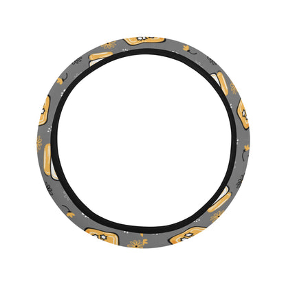 Honey Bee Print Design LKS301 Steering Wheel Cover with Elastic Edge