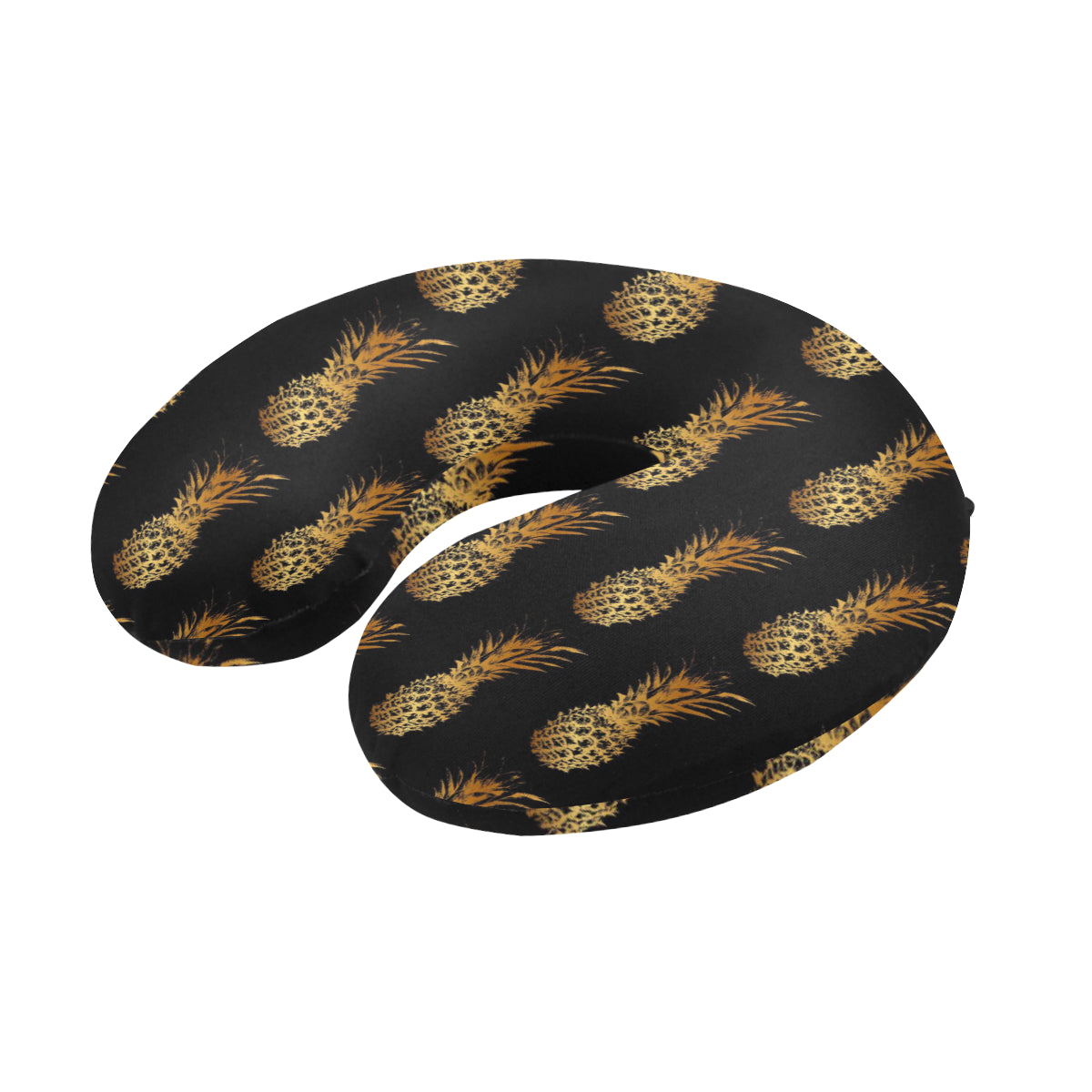 Pineapple Pattern Print Design A02 U-Shaped Travel Neck Pillow