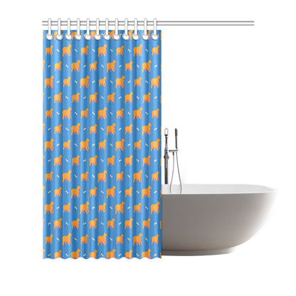 Cocker Pattern Print Design 04 Shower Curtain