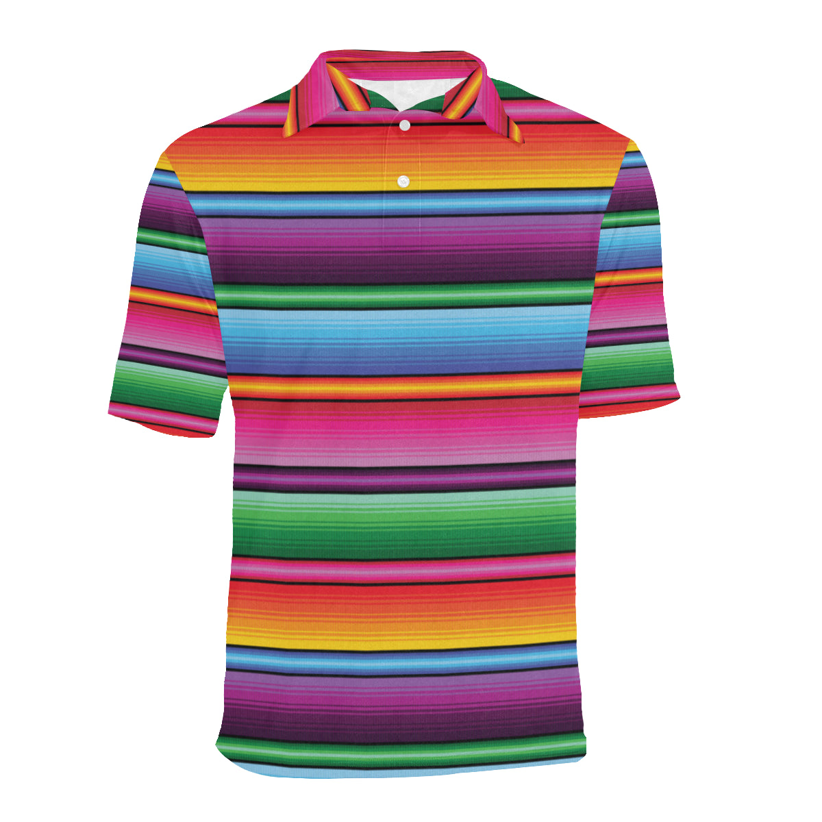 Mexican Blanket Colorful Print Pattern Men Polo Shirt