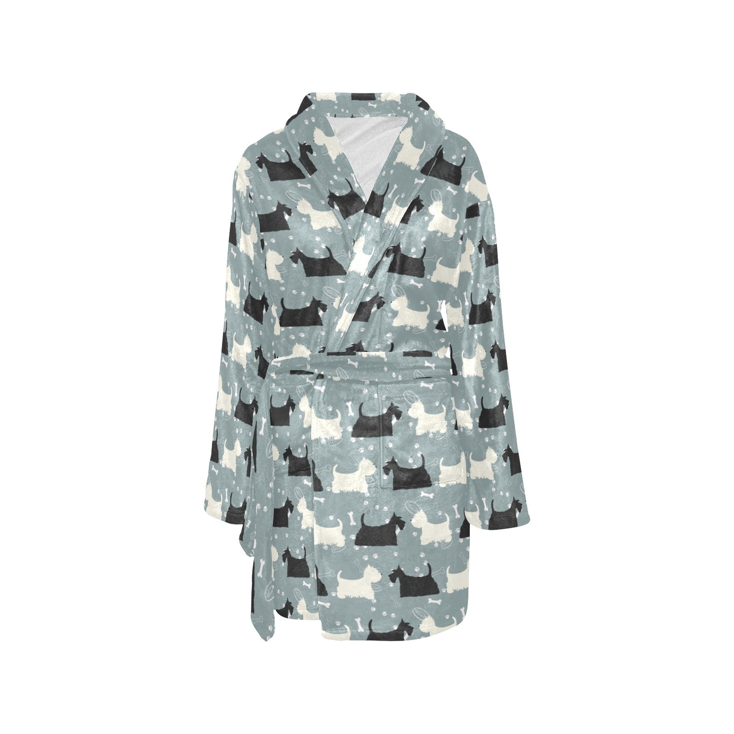Scottish Terriers Print Design LKS301 Women's Fleece Robe