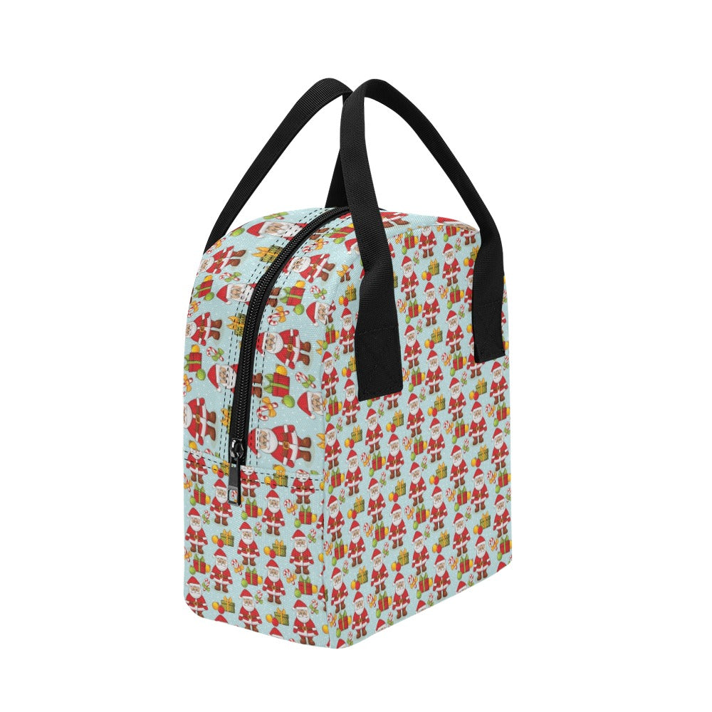 Santa Christmas Themed Print Design LKS303 Insulated Lunch Bag