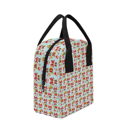 Santa Christmas Themed Print Design LKS303 Insulated Lunch Bag