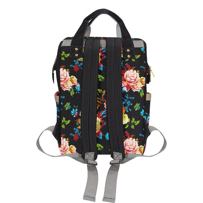 Peony Pattern Print Design PE07 Diaper Bag Backpack